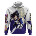 Vegeta Saiyan Warrior Hoodie Bold Anime Combat Style