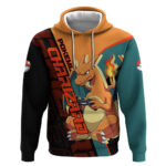 Charizard Pok Hoodie Retro Anime Gaming Style