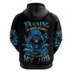 Warning To Avoid Injury Mad Reaper Skull Hoodie