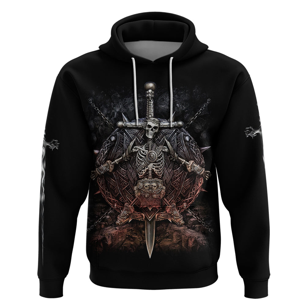 Warrior Skull Hoodie Skull Warrior Viking DT01 Warrior Skull Hoodie Skull Warrior Viking DT01
