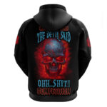 When I Was Born Fire Skull Hoodie