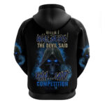 When I Was Born Reaper Fire Blue Hoodie