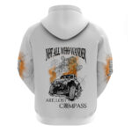 White Jeep Hoodie Not All Who Wander Are Lost Compass
