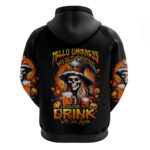 Witch Skull Hoodie Hello Darkness My Old Friend I Come To Drink With You DT01