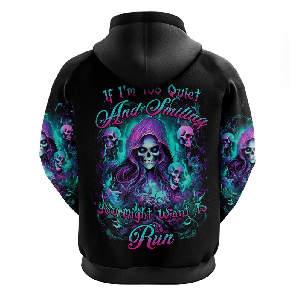 Witch Skull Hoodie If I'm Too Quiet And Smiling You Might Want To Run DT01 Witch Skull Hoodie If I'm Too Quiet And Smiling You Might Want To Run DT01