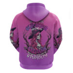 Witch Skull Hoodie I'm A Grumpy Old Lady Sarcasm Depends On Your Stupidity DT01