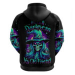Witch Skull Hoodie Skull Witch Hello Darkness My Old Friend DT01