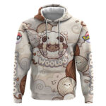 Wooloo Pok Kawaii Art Hoodie Cute Wooloo Yarn Ball Pattern - Cozy Vibes