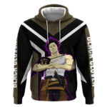 Yami Sukehiro Black Clover Hoodie with Dark Magic Pose and Powerful Battle Design