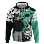 Yoichi Isagi Blue Lock Hoodie Green Graffiti Anime Aesthetic