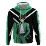 Yusuke Urameshi Yu Yu Hakusho Hoodie with Spirit Gun Pose and Action-Packed Design