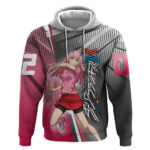Zero Two Hoodie Sci-Fi Anime Sports Crossover Style