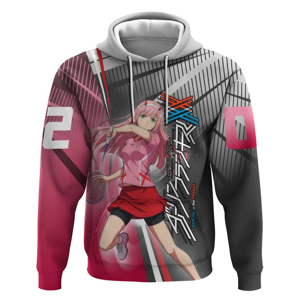 Zero Two Hoodie Sci-Fi Anime Sports Crossover Style Zero Two Hoodie Sci-Fi Anime Sports Crossover Style