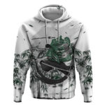 Zoro One Piece Hoodie Bamboo Sumi-e Style