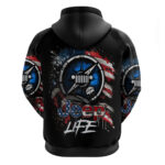 Compass Jeep Hoodie Jeep Life American Flag DT01