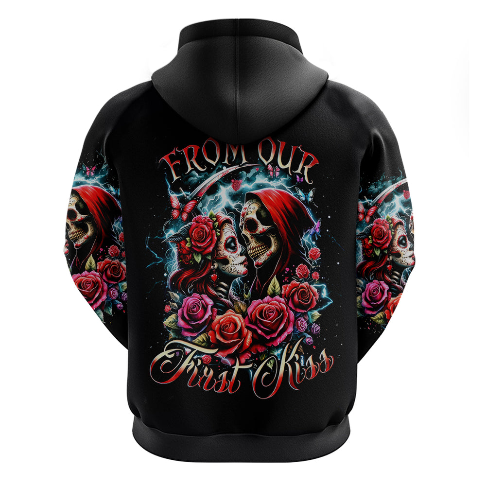 Couple Skull Hoodie From Our Firse Kiss DT01 Couple Skull Hoodie From Our Firse Kiss DT01