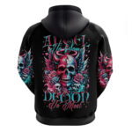 Couple Skull Hoodie She Was And Angel Craving Chaos Demon Seeking Peace DT01