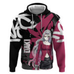 Daki Demon Slayer Hoodie Pink Graffiti Anime Aesthetic