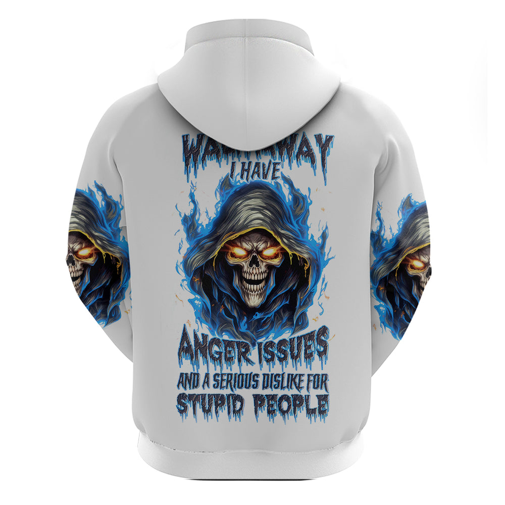 Death Skull Hoodie Walk Away I Have Anger Issues And Dislike For Stupid People DT01 Death Skull Hoodie Walk Away I Have Anger Issues And Dislike For Stupid People DT01