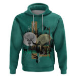 Deer Hunting Hoodie Forest Green - Symmetrical Style