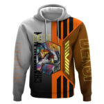 Denji from Chainsaw Man Hoodie with Energetic Posing and Chainsaw Demon Design