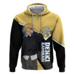 Denki Kaminari My Hero Academia Hoodie Anime Grunge Splatter Graphic Style