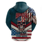 American Flag Skull Hoodie I'm an American I Have The Right To Bear Arms Your Approval Is Not Requir