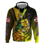 Dio Brando JoJos Bizarre Adventure Hoodie with The World Stand and Comic Graphic