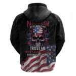 American Flag Skull Hoodie Sorry If My Patriotism Offends You Trust Me