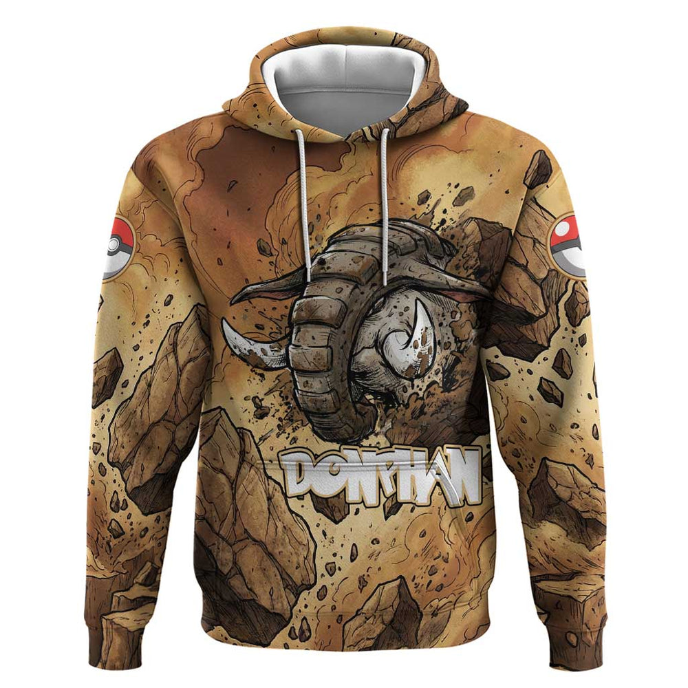 Donphan Hoodie Explosive Earthquake Comic Art Donphan Hoodie Explosive Earthquake Comic Art