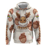 Eevee Hoodie Cozy Autumn Acorn Art
