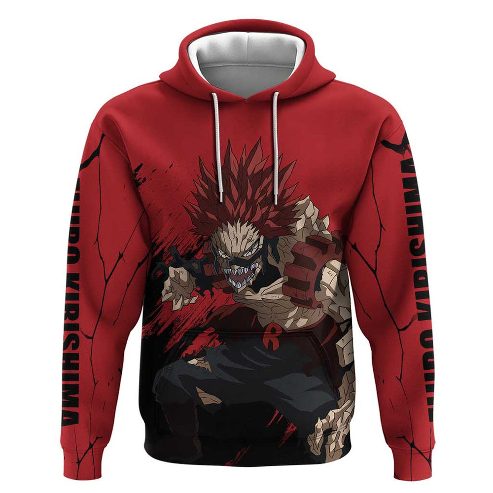 Eijiro Kirishima - My Hero Academia Hoodie Japan Anime Style Eijiro Kirishima - My Hero Academia Hoodie Japan Anime Style