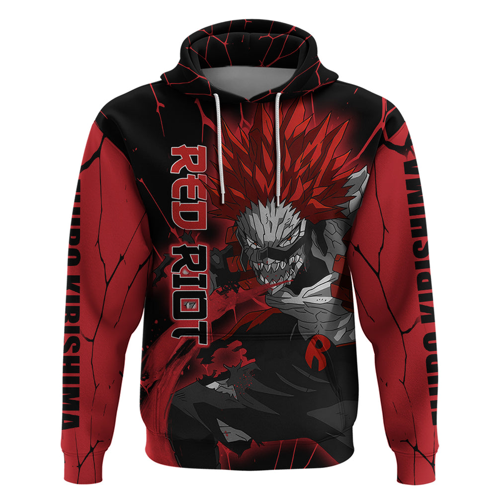Eijirou KIrishima Red Riot Hoodie Eijirou KIrishima Red Riot Hoodie
