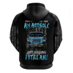 American Jeep Hoodie Once Upon A Time I Was An Asshole JKD I Still Am DT01
