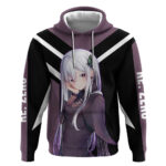 Enchidna Re Zero Hoodie with Elegant Pose and Mystical Fantasy Design