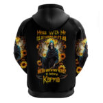 Fairy Death Skull Hoodie Mess With Me I'll Let Karma Do It's Job DT01