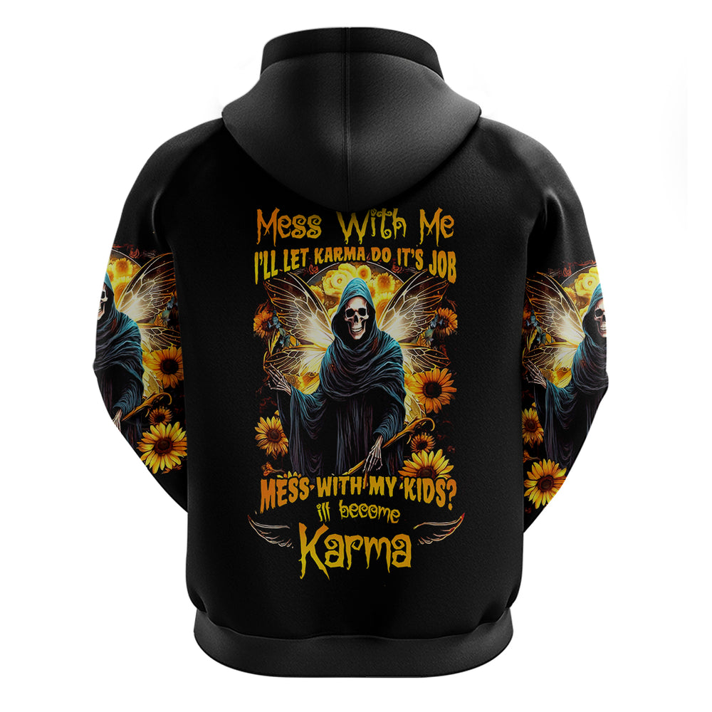 Fairy Death Skull Hoodie Mess With Me I'll Let Karma Do It's Job DT01 Fairy Death Skull Hoodie Mess With Me I'll Let Karma Do It's Job DT01