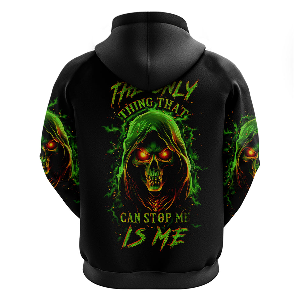 Fire Death Skull Hoodie The Only Thing That Can Stop Is Me DT01 Fire Death Skull Hoodie The Only Thing That Can Stop Is Me DT01