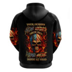 Fire Skull Hoodie My Demon Hide Inside My Head DT01