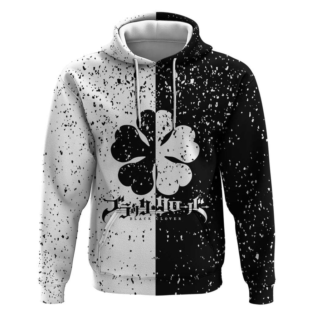Five Leaf Clover Black Clover Hoodie Anime Grunge Style Five Leaf Clover Black Clover Hoodie Anime Grunge Style