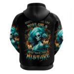 Flame Girl Skull Hoodie Assuming I Was Like Most Girls Was Your First Mistake DT01