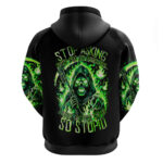 Flame Reaper Skull Hoodie Stop Asking Why I'm An Asshole I Don't Ask Why You So Stupid DT01