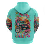 Flower Jeep Hoodie The Best Moms Drive Jeeps DT01
