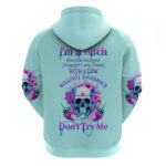 Flower Skull Angel Hoodie I'm A Bitch With A Flow Bullshit Tolerance DT01