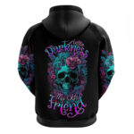 Flower Skull Hoodie Hello Darkness My Old Friend DT01