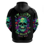 Flower Skull Hoodie I Blunt Because God Rolled Me That Way DT01