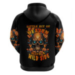Flower Skull Hoodie Litte Bit Of Heaven With A Wild Side DT01