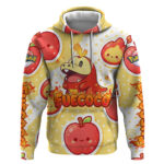 Fuecoco Hoodie Kawaii Apple Flame Pop Art