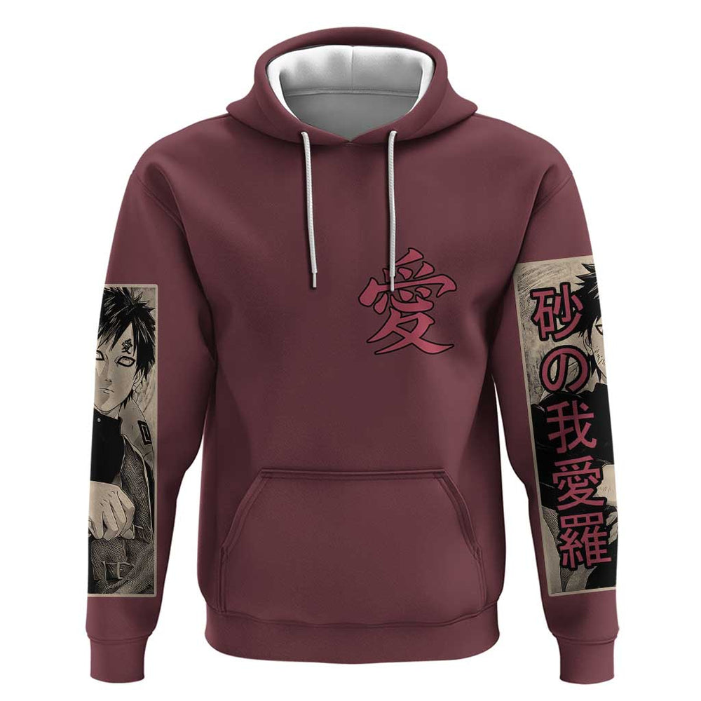 Gaara Naruto Shippuden Hoodie Anime Style Gaara Naruto Shippuden Hoodie Anime Style