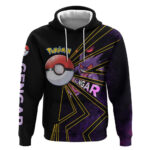 Gengar Pok Hoodie Neon Shadow Comic Style